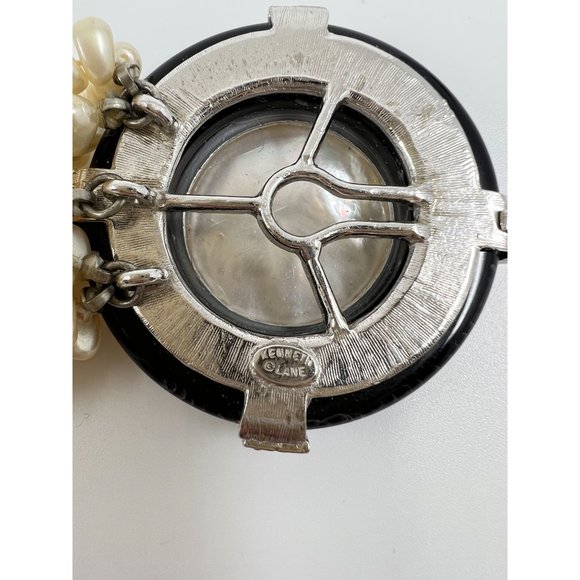 Kenneth Jay Lane Sautoir Mother of Pearl 10 Strand Convertible Choker Necklace - Picture 5 of 5